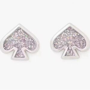 NWT Kate Spade Everyday Spade Glitter Enamel Stud‎ Earrings
